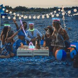 thumbnail of Relaxdays Leuchtstäbe, 15 LED Knicklichter, 3 Effekte, ausziehbare Blinkstäbe bis 63 cm, Partydeko, Kunststoff, bunt