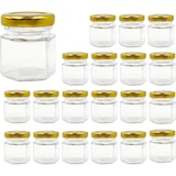 thumbnail of 20x Pequeno Frasco de Mel Hexagonal com Tampa 45ml - Ideal para a Conservação de Mel, Compota, Especiarias, Iogurte