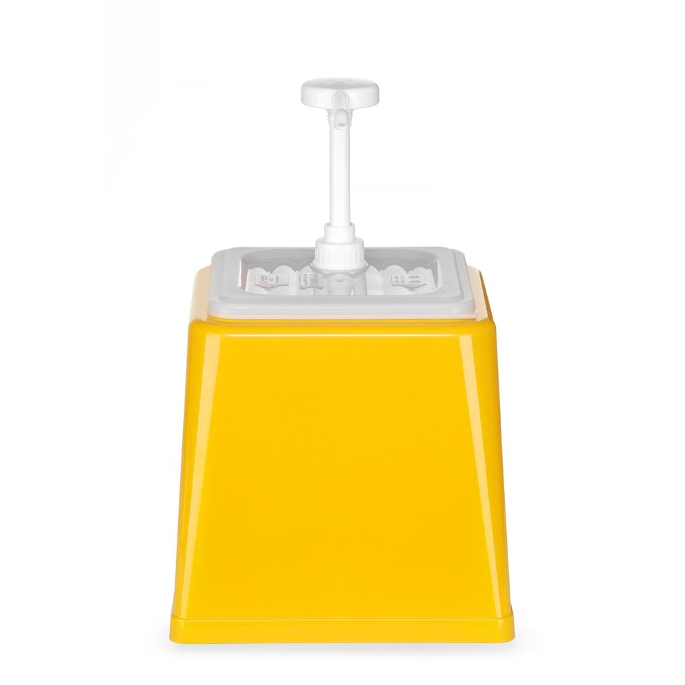 HENDI Sausdispenser met pomp, 2,5L, Geel, 230x210x(H)327mm