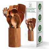 thumbnail of Bikolo® Keukengerei Set 10-Delig + Houder - Houten Spatel - Spatels - Kookgerei Set - Spatelset