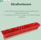 thumbnail of Hochwertiger Straßenbesen 50cm Breit mit 4-Loch Wechselsystem und Aluminiumstiel Besen mit Stiel rote Kunststoff-Borsten