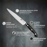 thumbnail of Executive-Plus Serie 6` Allzweckmesser 61 HRC  Damaszenerstahl Schwarz