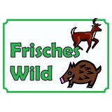 thumbnail of Verkaufsschild Schild Frisches Wild A1 Rückseite selbstklebend