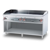 thumbnail of Fry top gas liscio 4 zone di cottura. Struttura in acciaio Inox. Misure 160x90 h90 cm. Modello FTL-916G