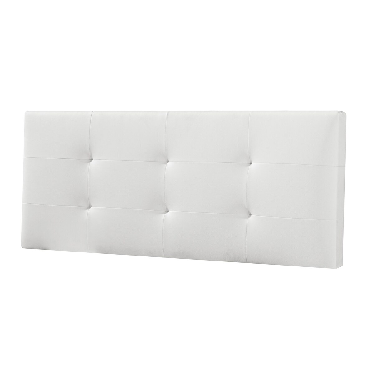 Cabecero tapizado Carla 150x60 cm Blanco, Acolchado con Espuma, 8 cm de Grosor, Incluye herrajes para Colgar