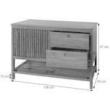 thumbnail of Teakhouten ladekast HWC-M70, dressoir, schuifladen, hoogwaardige B-kwaliteit teak (kernhout, 20-30 jaar), 81x106x55cm