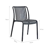 thumbnail of METRO PROFESSIONAL Gastro stapelstoel Aisen, kunststof, zwart