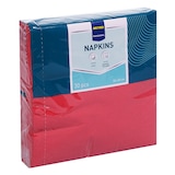 thumbnail of METRO Professional Servietten, 33 x 33 cm, 1/4 Falz, 3 lagig, rot, 4 x 30 (120 Stück)