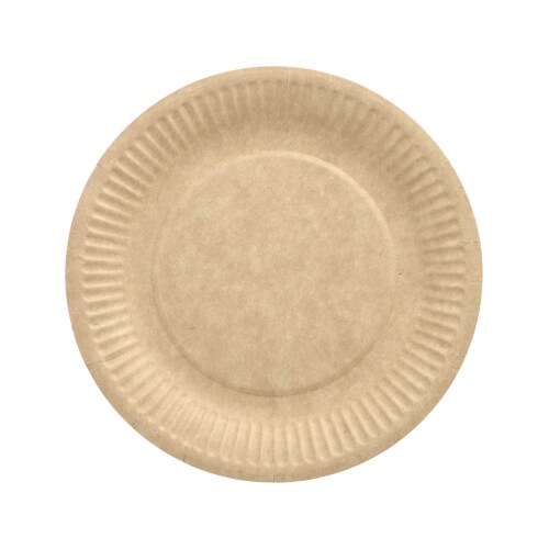 20 Teller, Pappe "pure" rund Ø 19 cm braun