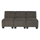 thumbnail of Modular 3-Sitzer Sofa Couch Lyon, Stoff/Textil ~ braun, ohne Armlehnen