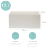 thumbnail of WellHome - Vaso da fiori in polietilene bianco 60x20x20 cm