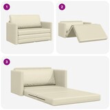 thumbnail of vidaXL Schlafsofa 110cm Creme Kunstleder