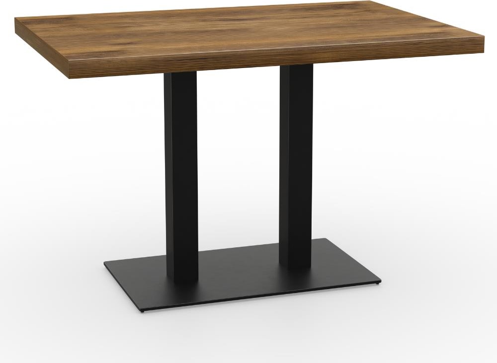 Bistrotisch 36 mm | 120x80 cm | Kastanienbraun | Gusseisen Gestell