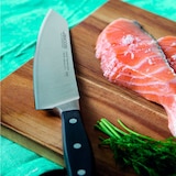 thumbnail of Arcos Cuchillo Rocking Santoku Cuchillo Asiático, Hoja Acero Inoxidable Forjado NITRUM 170 mm, Mango Polioximetileno (POM), Color Negro (Filo Seda)