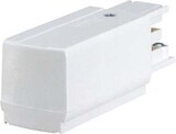 Ein weißer Stecker für eine Leuchte.