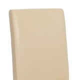 thumbnail of 4er-Set Esszimmerstuhl Stuhl Küchenstuhl klassisch und zeitlos FSC®-zertifiziert | HxBxT 90x43x56cm | Kunstleder | Sitzhöhe 45cm | Creme helle Beine
