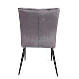 thumbnail of Set di 6 sedie da pranzo HWC-K16, sedia da cucina, metallo vellutato ~ grigio scuro