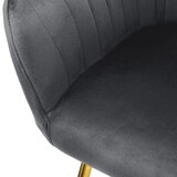 thumbnail of ML-Design – Esszimmerstühle 6er Set Grau | Samt Sitzfläche, Rücken- & Armlehnen, Goldbeine, ergonomische Esszimmer- & Küchenstühle