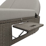 thumbnail of Merax rotan zonne-eiland voor 2 personen, verstelbare rugleuning en zijplateau, grijs