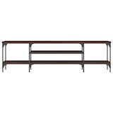 thumbnail of Mueble TV hierro madera contrachapada roble marrón 161x35x45 cm