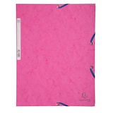 thumbnail of Exacompta  Cod. 55520E - Cartella 3 lembi con elastici in cartoncino lustré 400 g/mq - 24x32cm rosa  - Confezione da  25 pz.