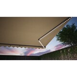 thumbnail of Spettmann SUN LED Halbkassettenmarkise mit Funkmotor rechts und LED-Beleuchtung 500x300cm Gestellfarbe anthrazit Dessin uni beige