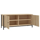 thumbnail of Helloshop26 - Multimedia-TV-Ständer TV-Regal Sideboard TV-Schrank für Esszimmer Wohnzimmer Schlafzimmer mit Türen Sonoma-Eiche 102 02_0026899