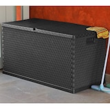 thumbnail of vidaXL Garten-Aufbewahrungsbox Anthrazit 120x56x63 cm PP Rattan