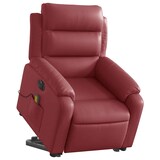 thumbnail of vidaXL Massagesessel mit Aufstehhilfe Elektrisch Weinrot Kunstleder