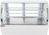 thumbnail of Romux® Kühlvitrine für Konditorei Standgerät 2 Böden Gebogenes Glas Weiß 800 Liter Umluftkühlung | Professionelle Vitrinen