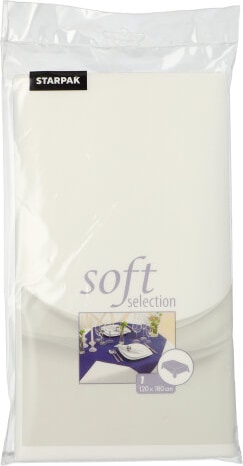 10x Tischdecke, stoffähnlich, Vlies soft selection 120 cm x 180 cm weiss