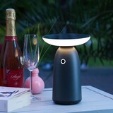 thumbnail of LED Solar Tischleuchte grau 3 Lichtstufen Tischlampe Dekoleuchte Garten Terrasse