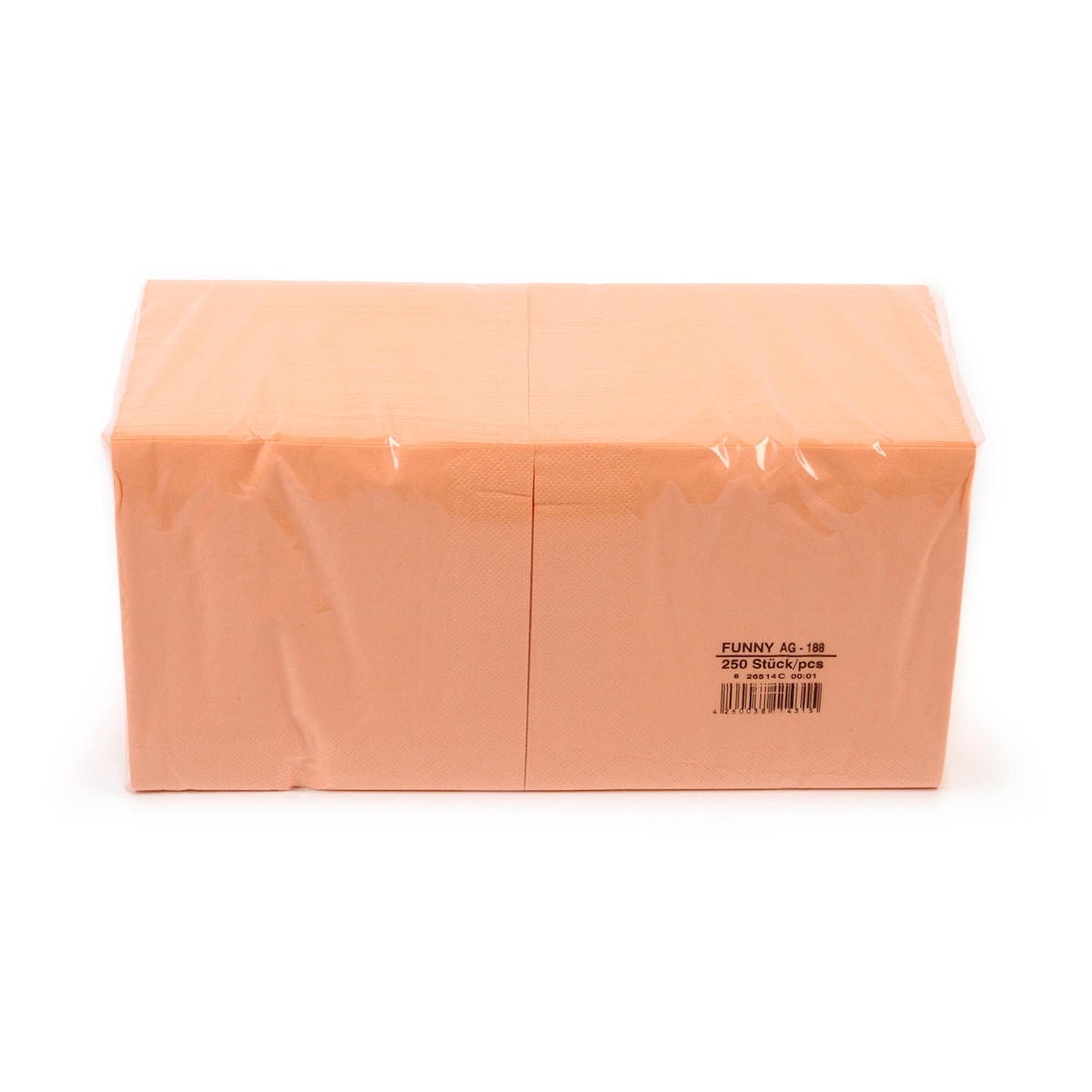 Tafel-Servietten, apricot,  3-lagig, 33 x 33 cm, Inhalt 250 Stück