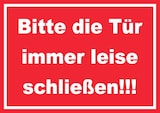 thumbnail of Schild Bitte die Tür immer leise weiss-rot A5 (148x210mm)