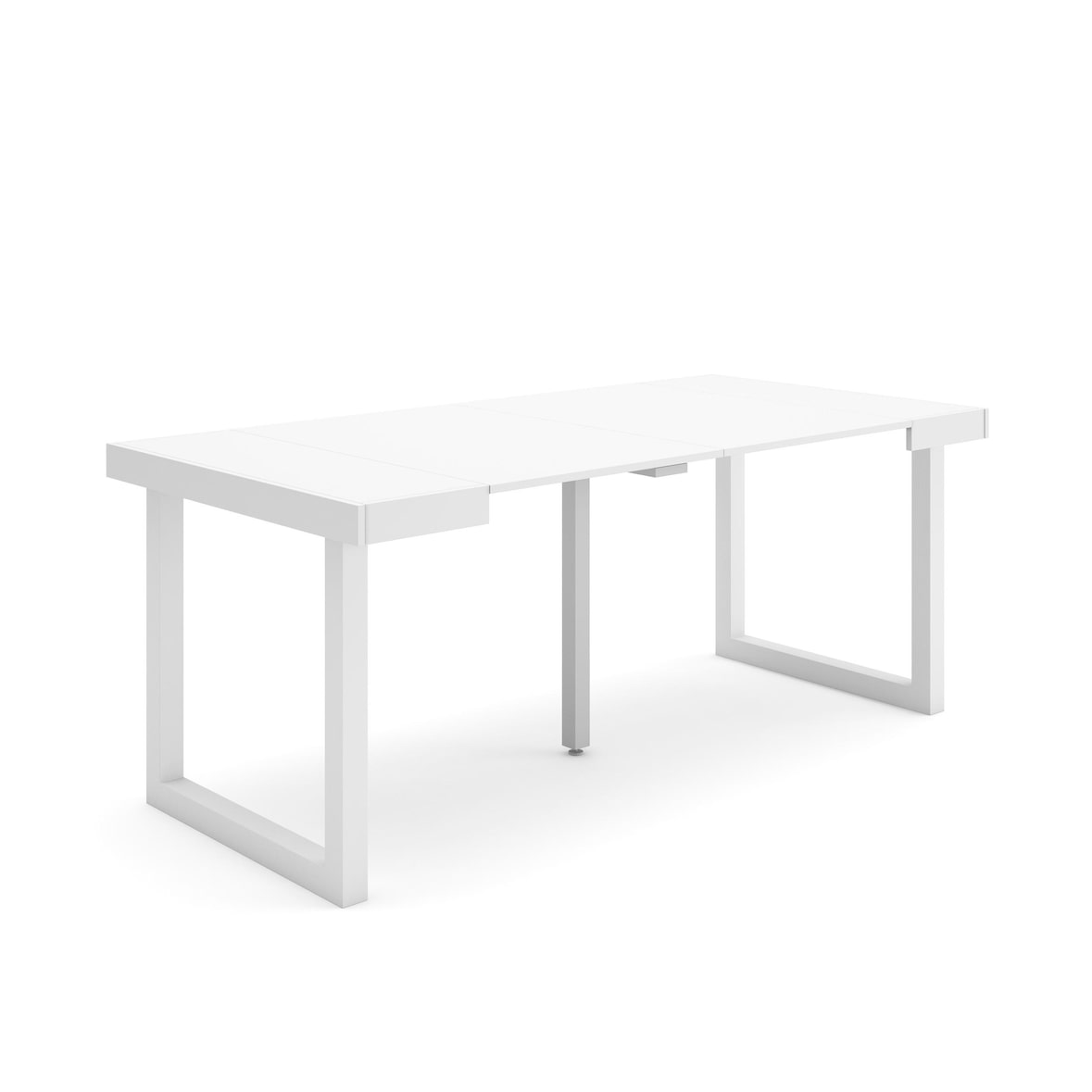 Consolle allungabile, Tavolo consolle allungabile , 180, Per 8 persone, Gambe in legno, Stile moderno, Bianco - 255_25