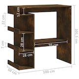 thumbnail of vidaXL Bartisch mit Regal Räuchereiche 100x50x101,5 cm Holzwerkstoff