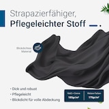 thumbnail of TexDeko Bierbankauflage gepolstert 220x25x2cm waschbar mit Reißverschluss für Bierzeltgarnitur Bankauflage zum selber aufziehen (Anthrazit)