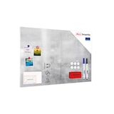 thumbnail of ALLboards Tableau magnétique pour aimants METALboards, ciment 90×60 cm + ensemble d’accessoires