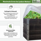 thumbnail of Hochbeet mit Abdeckung 5-teilig Palettenrahmen 120x80x80cm aus Holz stapelbar Garten Balkon