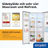 thumbnail of Exquisit Side-by-Side SBS546-040E inoxlook | No Frost | Nutzinhalt: 442 L | Temperaturregelung | Alarm