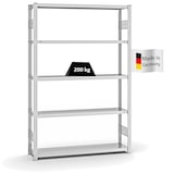 thumbnail of PROREGAL Fachbodenregal Stecksystem | Grundregal | HxBxT 200x130x30cm | 5 Ebenen | Fachlast 200 kg | Beidseitig nutzbar | Lichtgrau