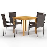 thumbnail of Helloshop26 - Juego de comedor de jardín exterior de 5 piezas en marrón 02_0013812