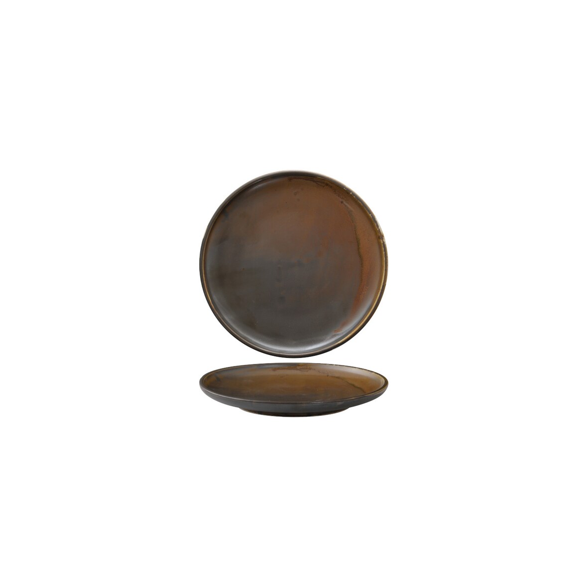 Piatto Frutta Escura Porcellana Reactive Color, Confezione da 6