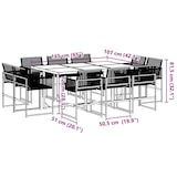 thumbnail of vidaXL 11-tlg. Garten-Essgruppe Schwarz Poly Rattan