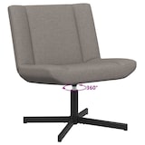 thumbnail of vidaXL Drehstuhl Taupe 63 x 75 x 76 cm Stoff
