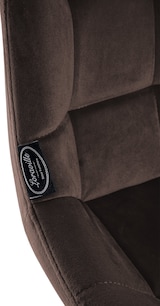 thumbnail of CHEFGASTRO Barhocker GOLDEN GATE Samt HxBxT 104x49x56cm Braun Barstuhl