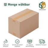 thumbnail of 50 x Faltkarton (360 x 200 x 200 mm) stabil 1-wellig Versandkarton Päckchen DHL Hermes Schachtel Box Paket braun BB-Verpackungen
