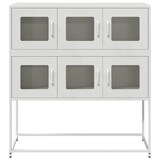 thumbnail of vidaXL Sideboard Weiß 100,5x39x107 cm Kaltgewalzter Stahl