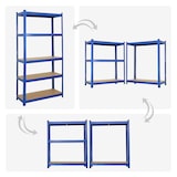 thumbnail of PROREGAL Schwerlastregal Ragnar | HxBxT 180x90x40 cm | Fachlast 175kg | Blau | Stecksystem Lagerregal Regalsystem