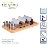 thumbnail of San Ignacio KINVARA - Soporte para Tacos con Salseras en Bambú y metal 16x28cm